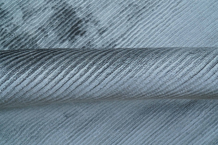 Modern Solid Design Blue Hand Loom 8.8x12 Art Silk Area Rug - The Rug Decor