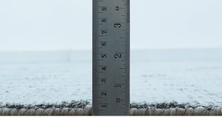 Modern Solid Design Blue Hand Loom 8.8x12 Art Silk Area Rug - The Rug Decor