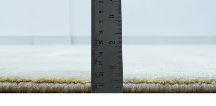 Modern Solid Design Gold and Silver Hand Loom 10x14 Art Silk Area Rug - The Rug Decor