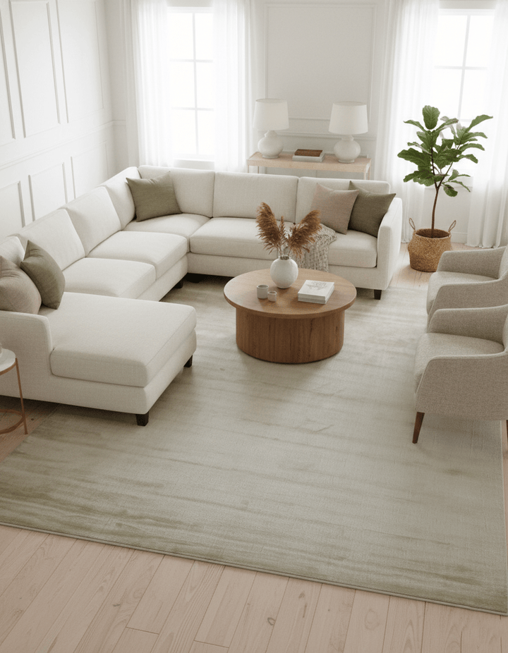 Modern Solid Design Gold and Silver Hand Loom 10x14 Art Silk Area Rug - The Rug Decor