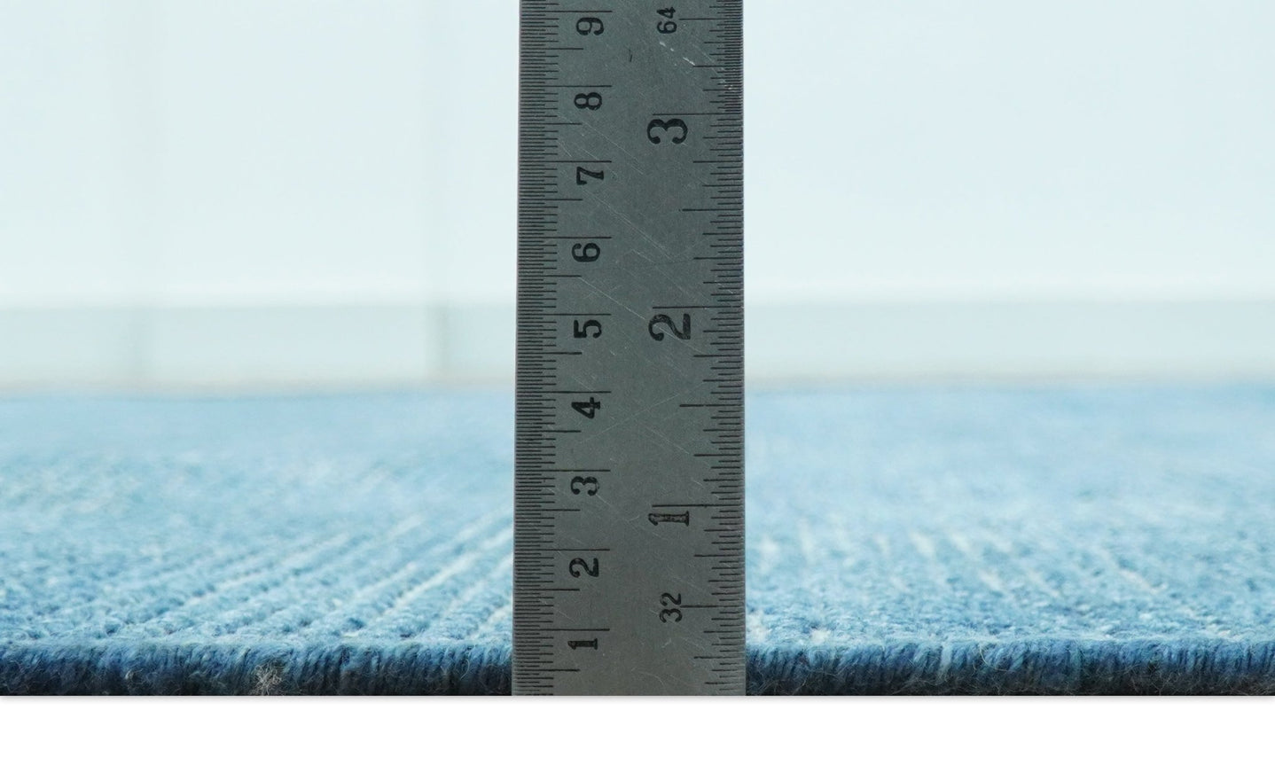 Modern Solid Design Gray And Blue 5x8 Hand Knotted Wool Area Rug - The Rug Decor