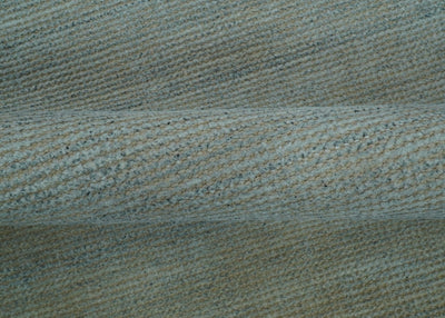 Modern Solid Design Green And Blue 5x8 Hand Knotted Wool Area Rug - The Rug Decor