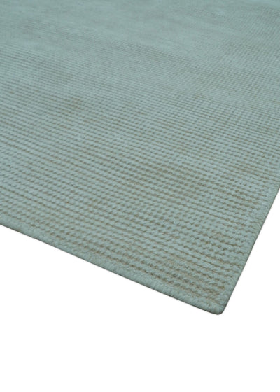 Modern Solid Design Ivory 5x8 Hand Woven Wool Area Rug - The Rug Decor