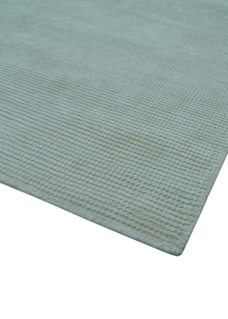 Modern Solid Design Ivory 5x8 Hand Woven Wool Area Rug - The Rug Decor