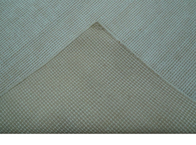 Modern Solid Design Ivory 5x8 Hand Woven Wool Area Rug - The Rug Decor