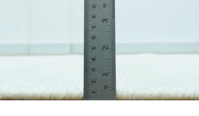 Modern Solid Design Ivory 5x8 Hand Woven Wool Area Rug - The Rug Decor