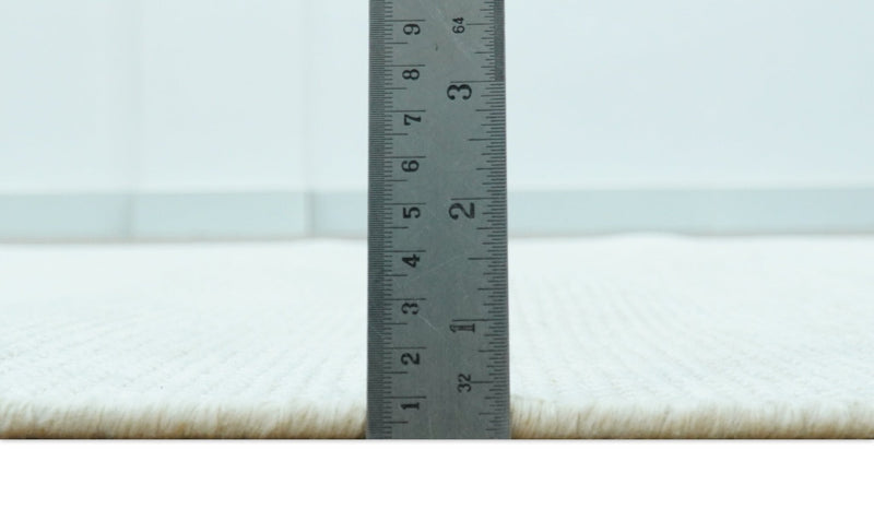 Modern Solid Design Ivory 5x8 Hand Woven Wool Area Rug - The Rug Decor