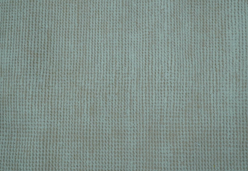 Modern Solid Design Ivory 5x8 Hand Woven Wool Area Rug - The Rug Decor