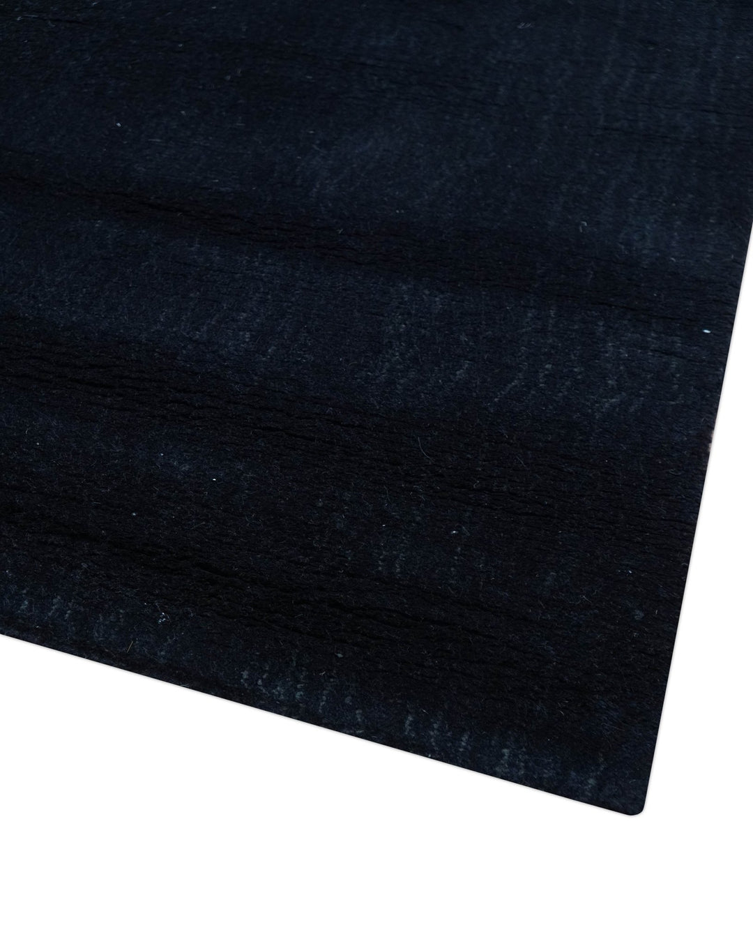 Modern Solid Design Navy Blue Hand Loom 8.9x12.8 Art Silk Rug - The Rug Decor