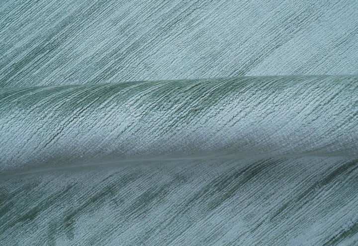 Modern Solid Design Teal Hand Loom 8x11 Art Silk Area Rug - The Rug Decor