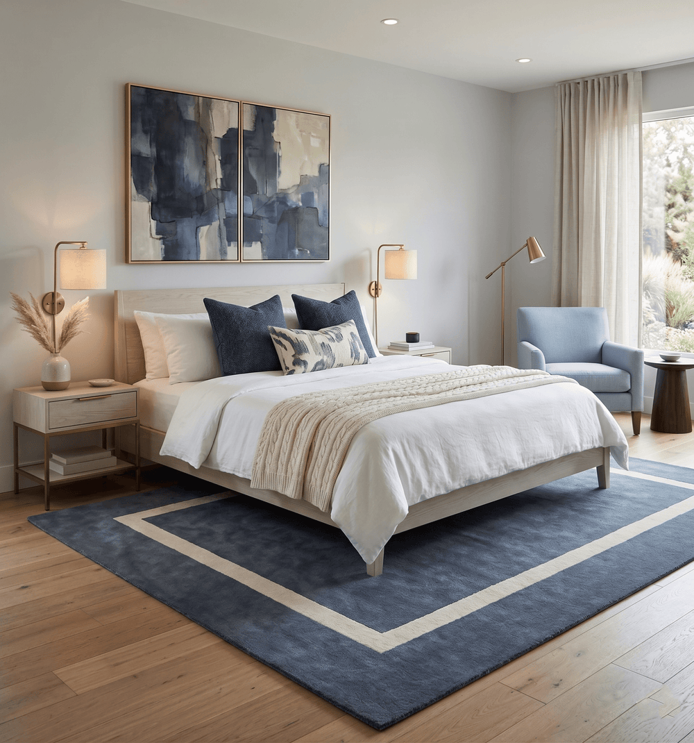 Modern Solid Gray and Beige Hand Tufted Wool Area Rug - The Rug Decor