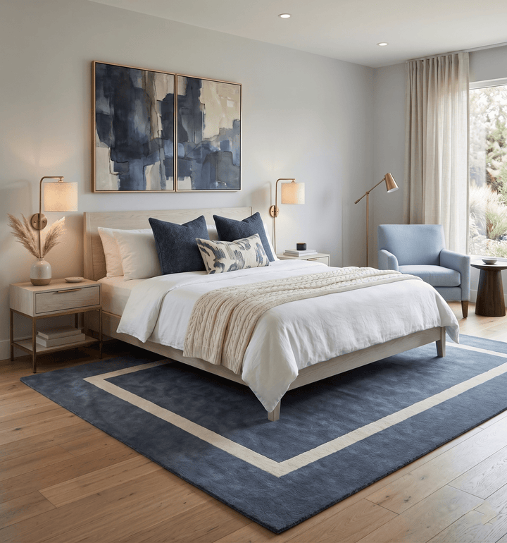 Modern Solid Gray and Beige Hand Tufted Wool Area Rug - The Rug Decor
