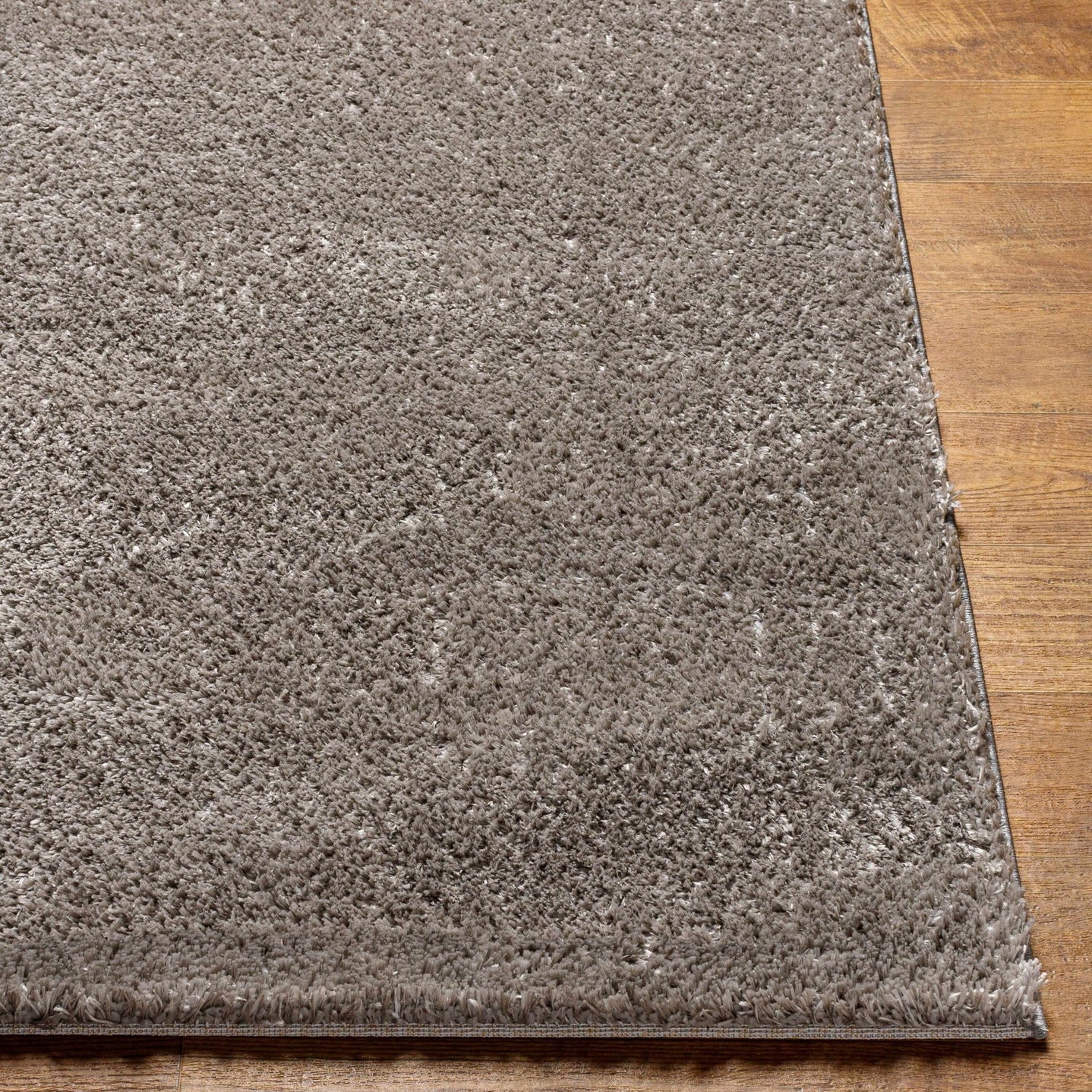 Modern Solid Gray Plush Pile Area Rug - The Rug Decor