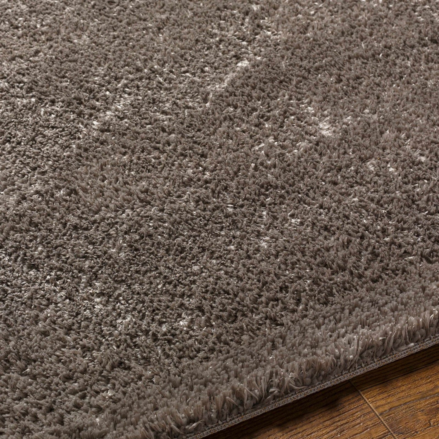 Modern Solid Gray Plush Pile Area Rug - The Rug Decor