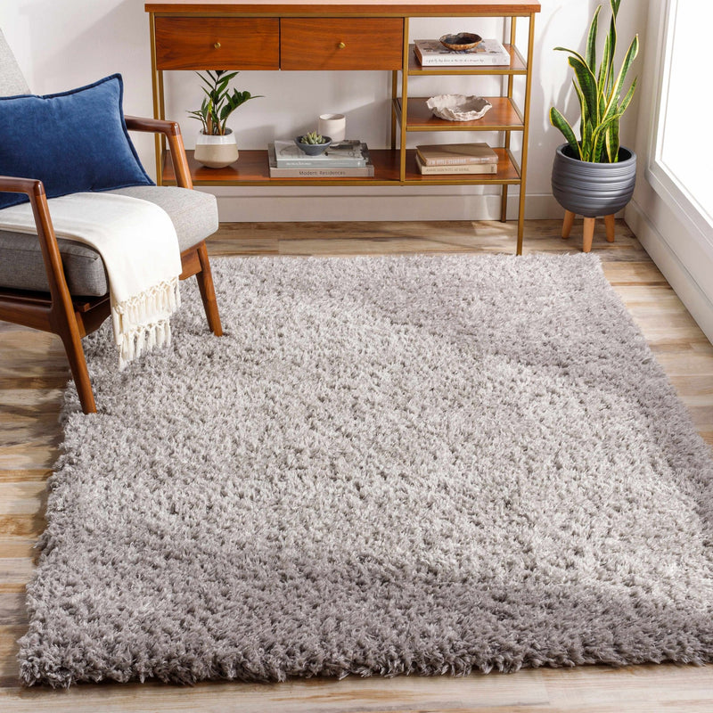 Modern Solid Gray Plush Pile Area Rug - The Rug Decor