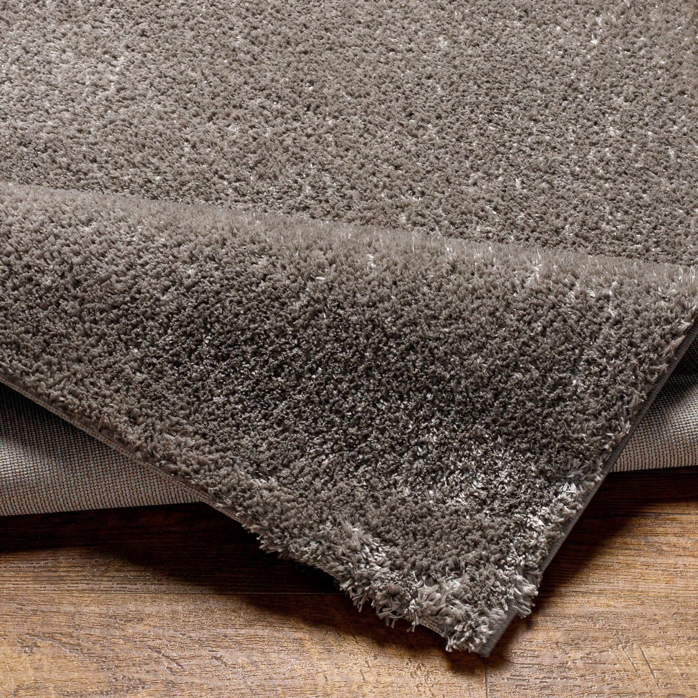 Modern Solid Gray Plush Pile Area Rug - The Rug Decor