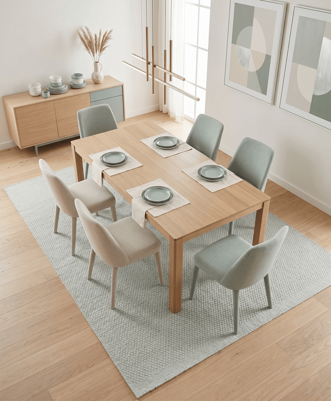 Modern Solid Ivory Hand made Dari Area Wool Rug - The Rug Decor