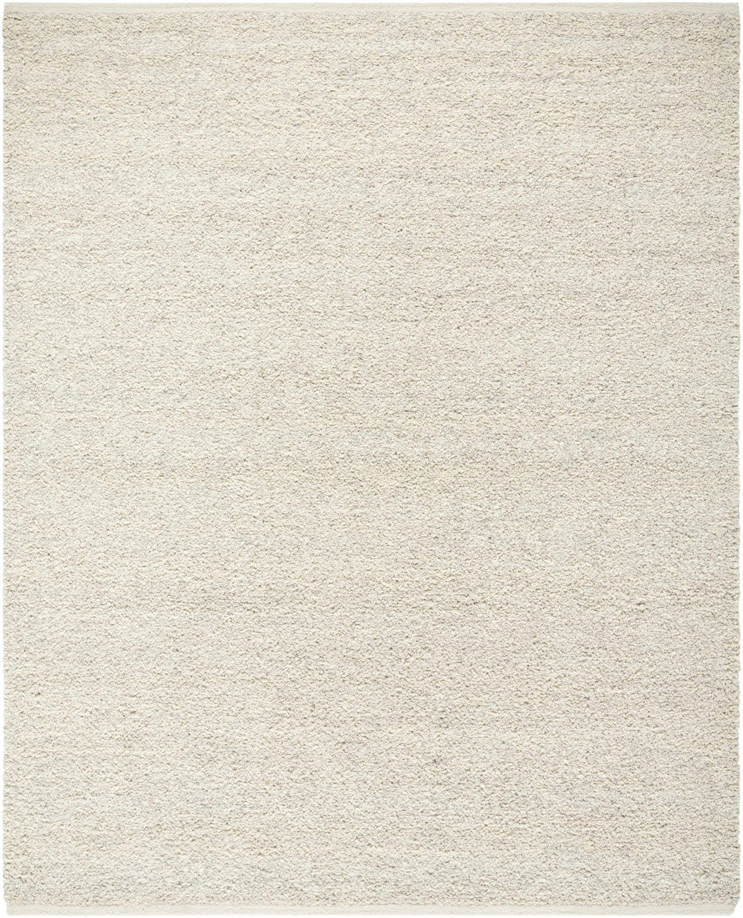 Modern Solid Ivory Hand Woven Wool Area Rug - The Rug Decor