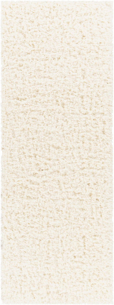 Modern Solid Ivory Moroccan Style Multi Size Plush Pile area rug - The Rug Decor