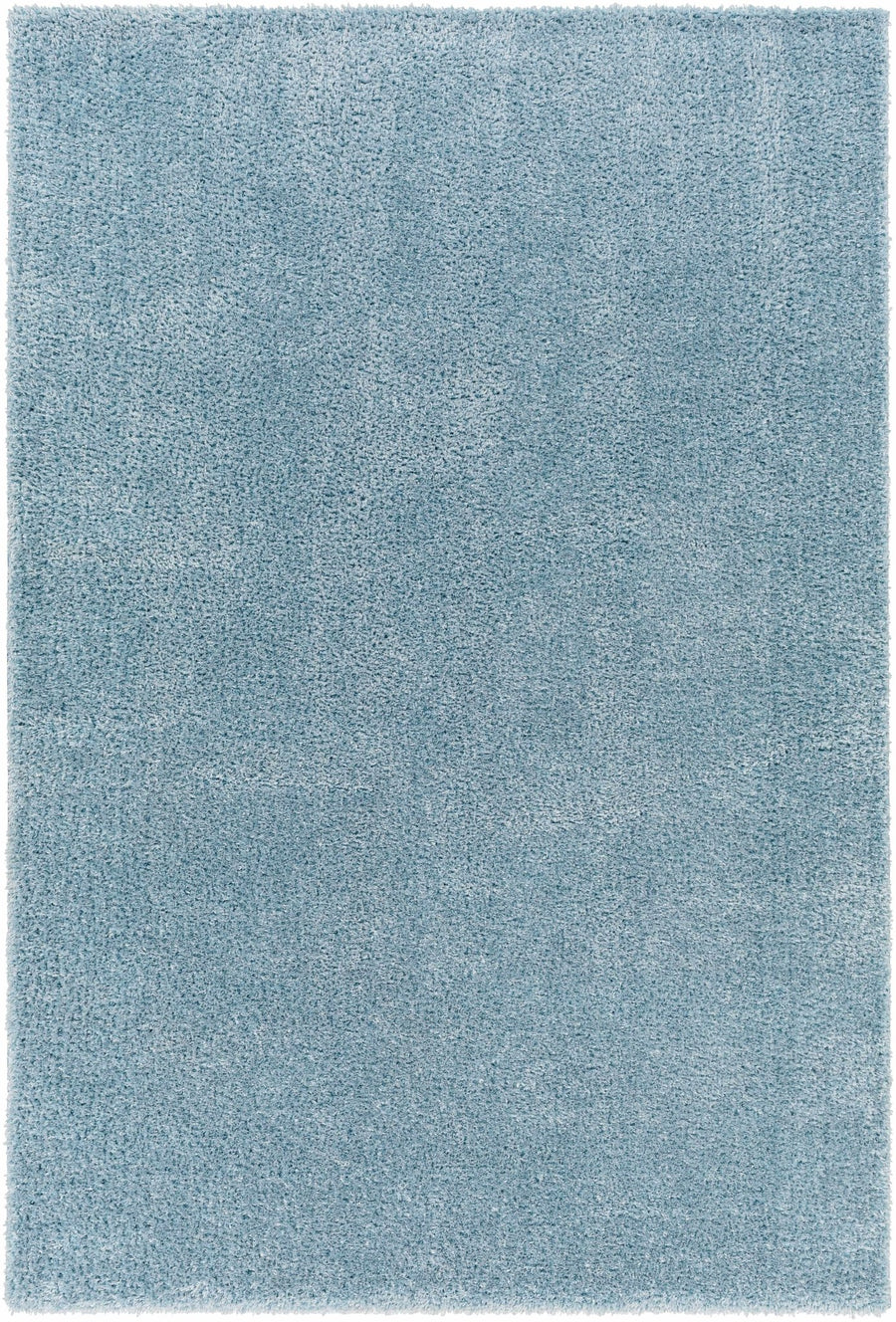 Modern Solid Light Blue Plush Pile Area Rug - The Rug Decor