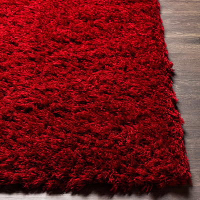 Modern Solid Maroon Moroccan Style Plush Pile Area Rug - The Rug Decor