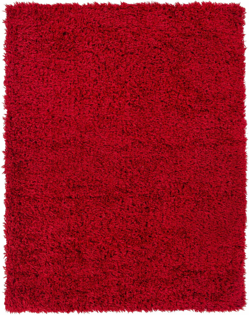 Modern Solid Maroon Moroccan Style Plush Pile Area Rug - The Rug Decor