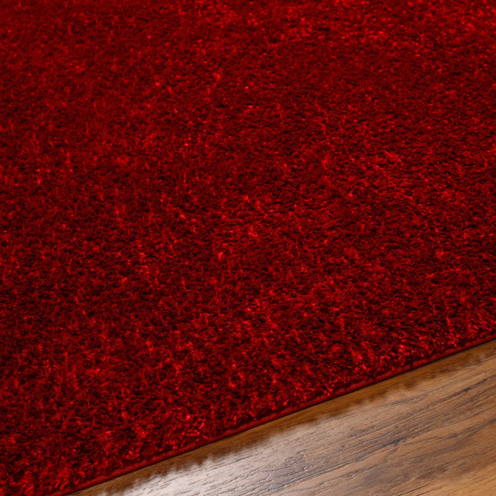 Modern Solid Maroon Plush Pile Moroccan Area Rug - The Rug Decor