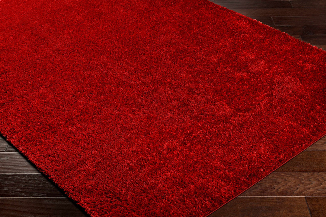 Modern Solid Maroon Plush Pile Moroccan Area Rug - The Rug Decor