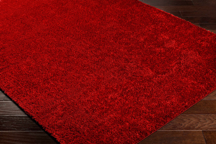 Modern Solid Maroon Plush Pile Moroccan Area Rug - The Rug Decor