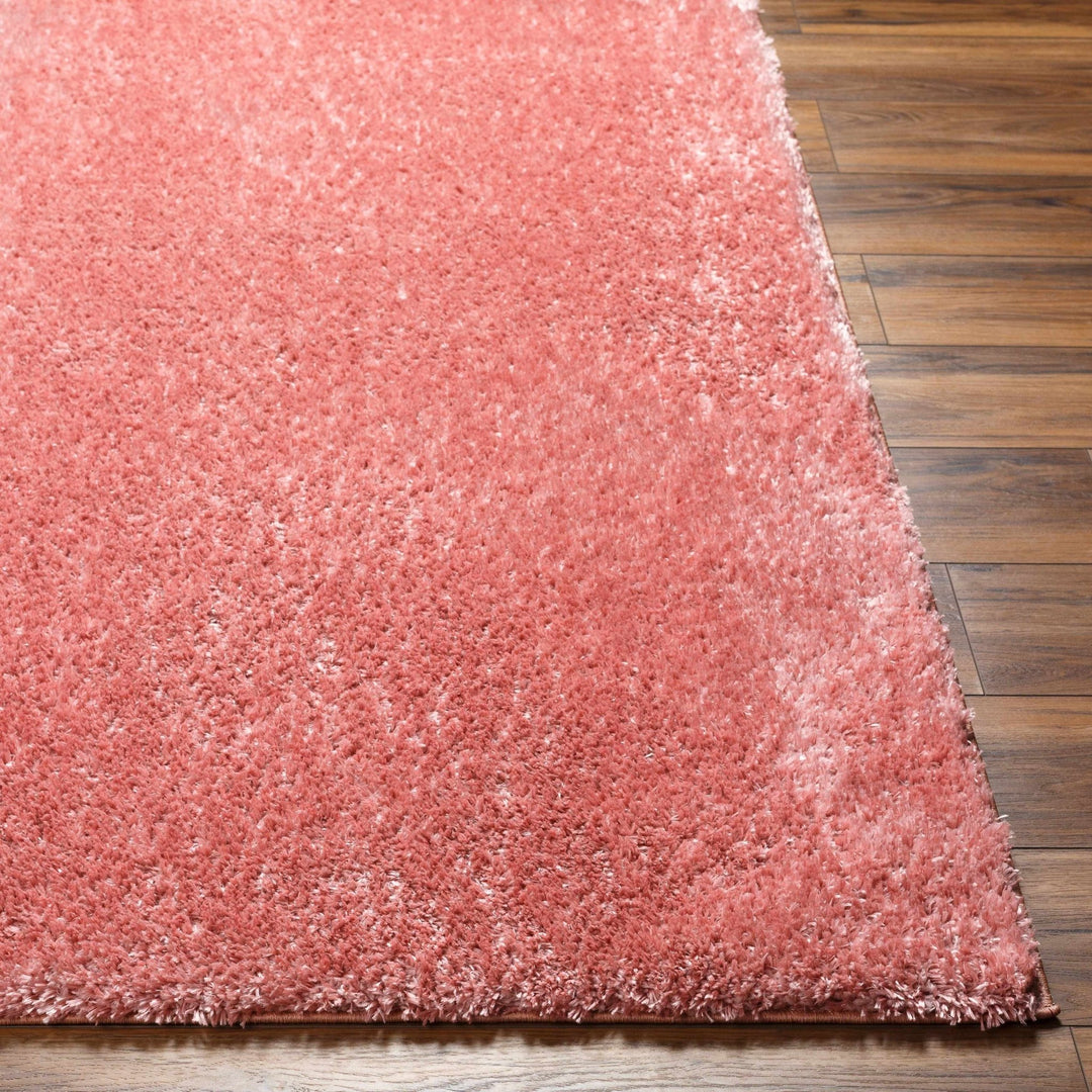 Modern Solid Peach Plush Pile Moroccan Style Area Rug - The Rug Decor