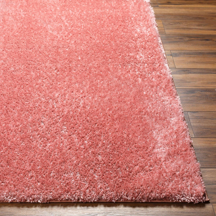 Modern Solid Peach Plush Pile Moroccan Style Area Rug - The Rug Decor