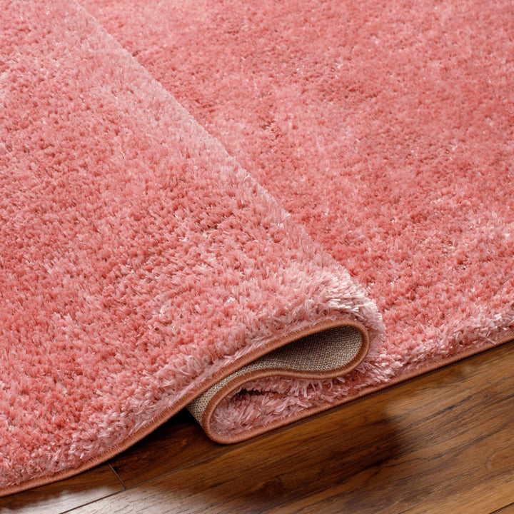 Modern Solid Peach Plush Pile Moroccan Style Area Rug - The Rug Decor