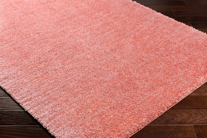 Modern Solid Peach Plush Pile Moroccan Style Area Rug - The Rug Decor
