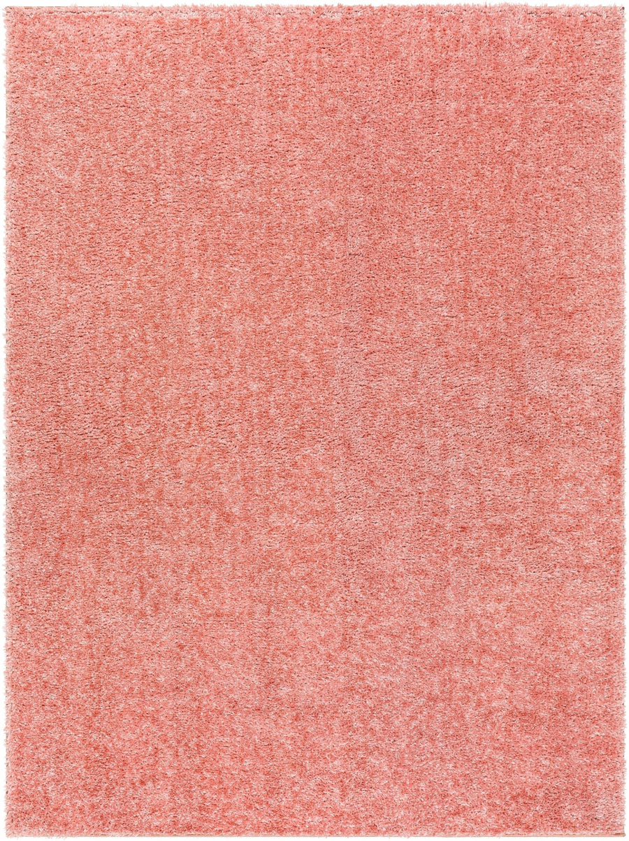 Modern Solid Peach Plush Pile Moroccan Style Area Rug - The Rug Decor
