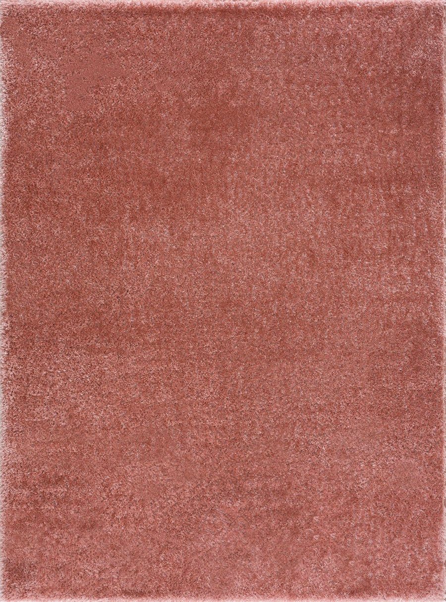 Modern Solid Peach Plush Pile Moroccan Style Area Rug - The Rug Decor