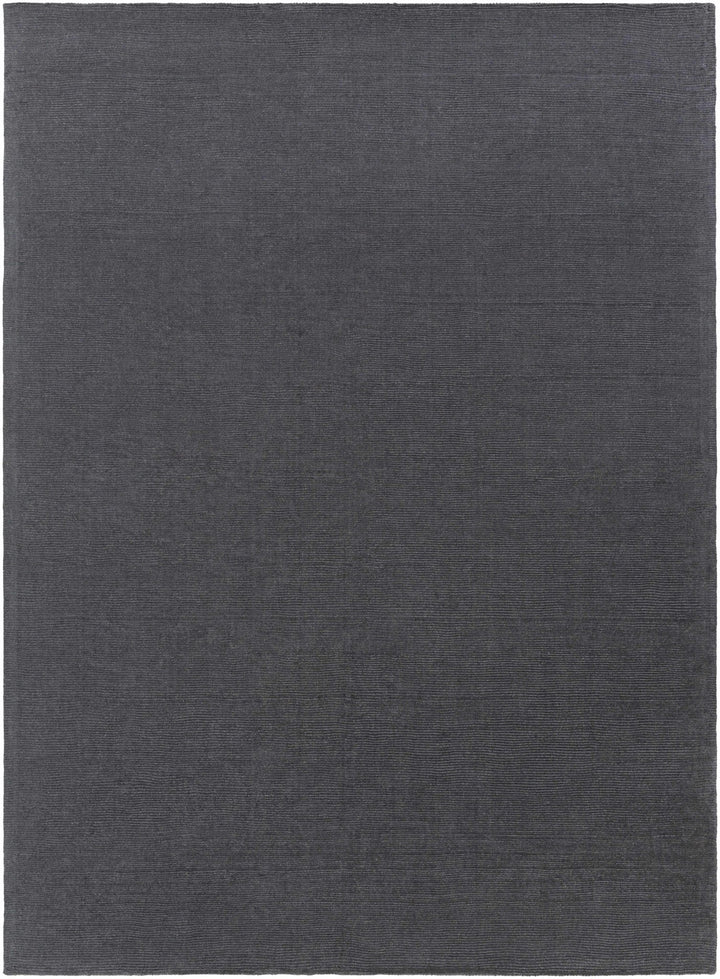 Modern Solid Plain Charcoal Hand loomed Multi Size wool Area Rug - The Rug Decor