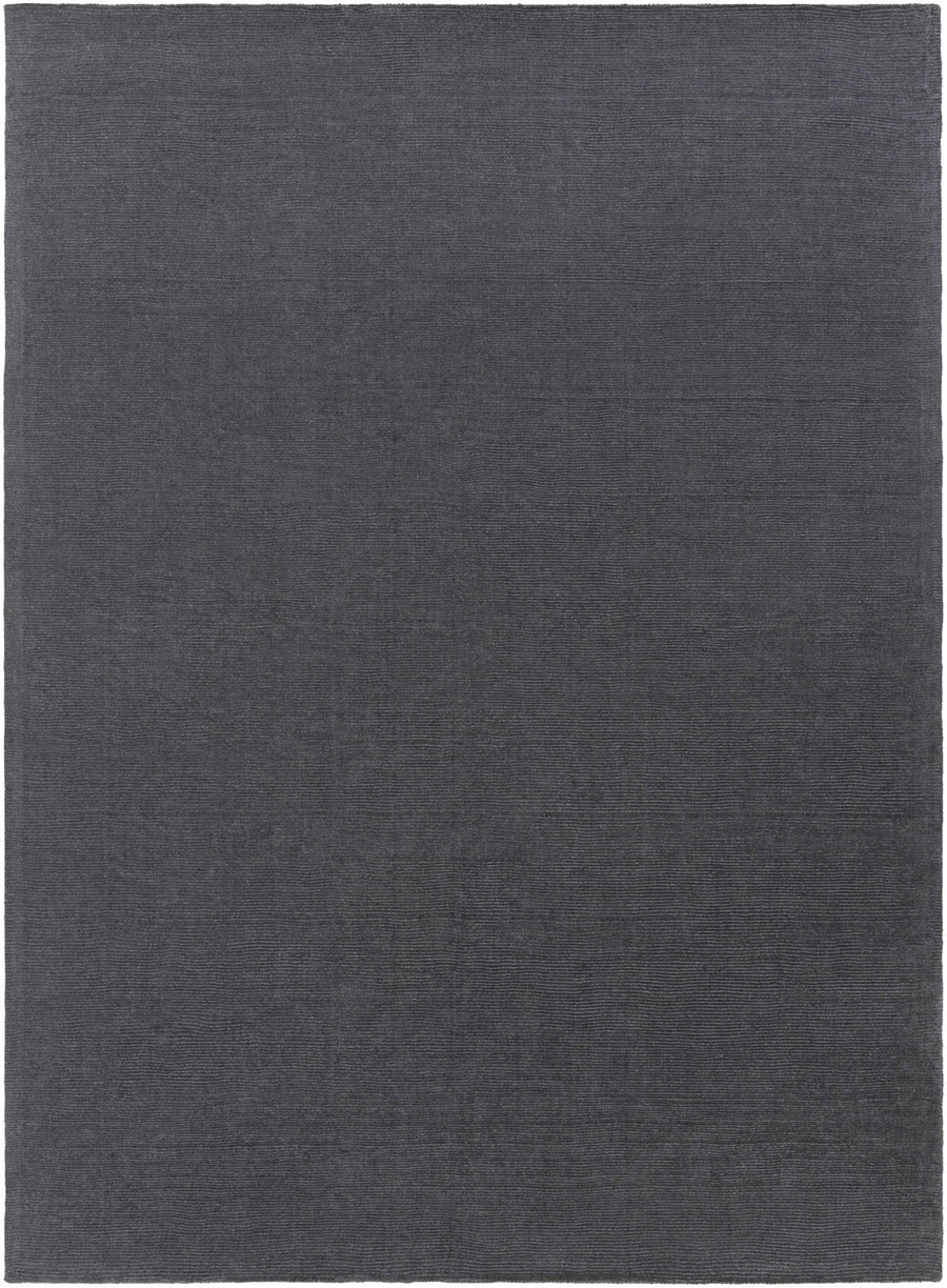 Modern Solid Plain Charcoal Hand loomed Multi Size wool Area Rug - The Rug Decor