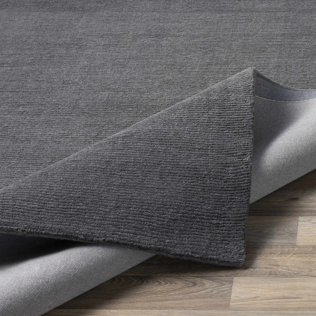 Modern Solid Plain Charcoal Hand loomed Multi Size wool Area Rug - The Rug Decor