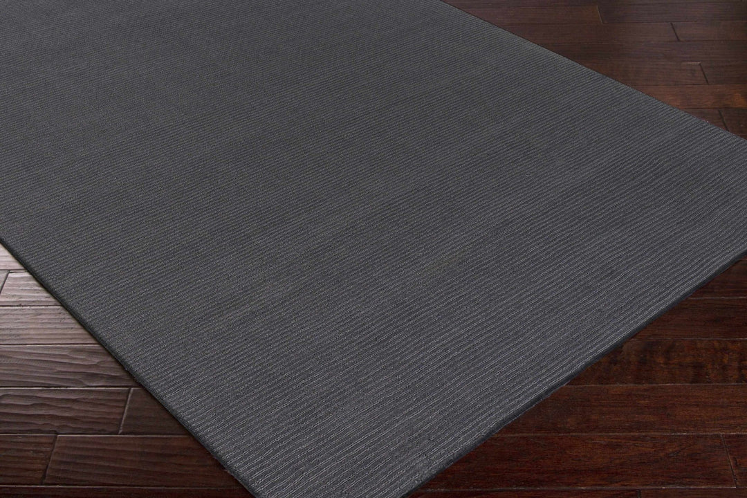 Modern Solid Plain Charcoal Hand loomed Multi Size wool Area Rug - The Rug Decor