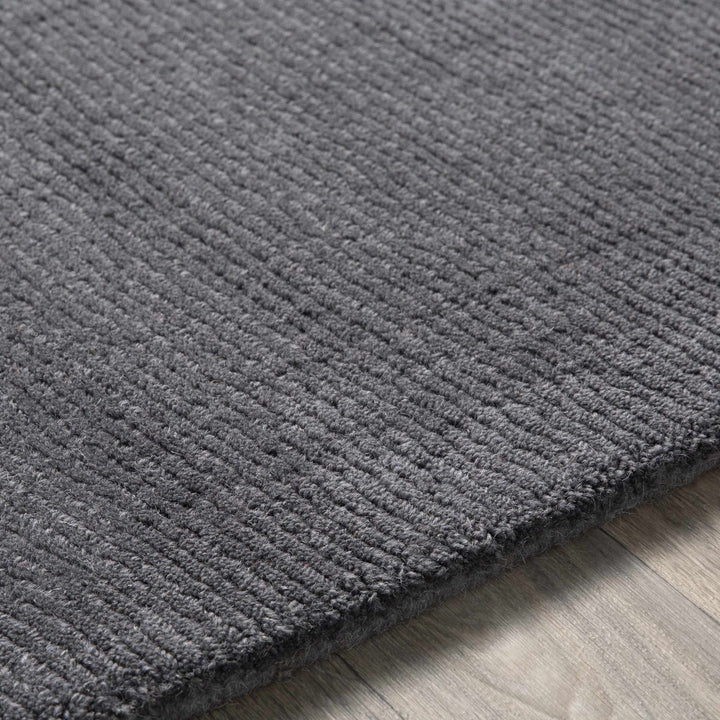 Modern Solid Plain Charcoal Hand loomed Multi Size wool Area Rug - The Rug Decor