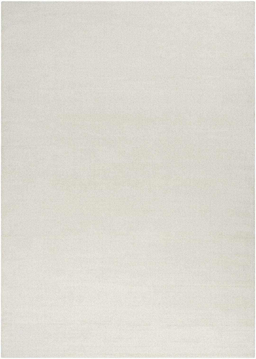 Modern Solid Plain Ivory Hand loomed Multi size Wool Area Rug - The Rug Decor
