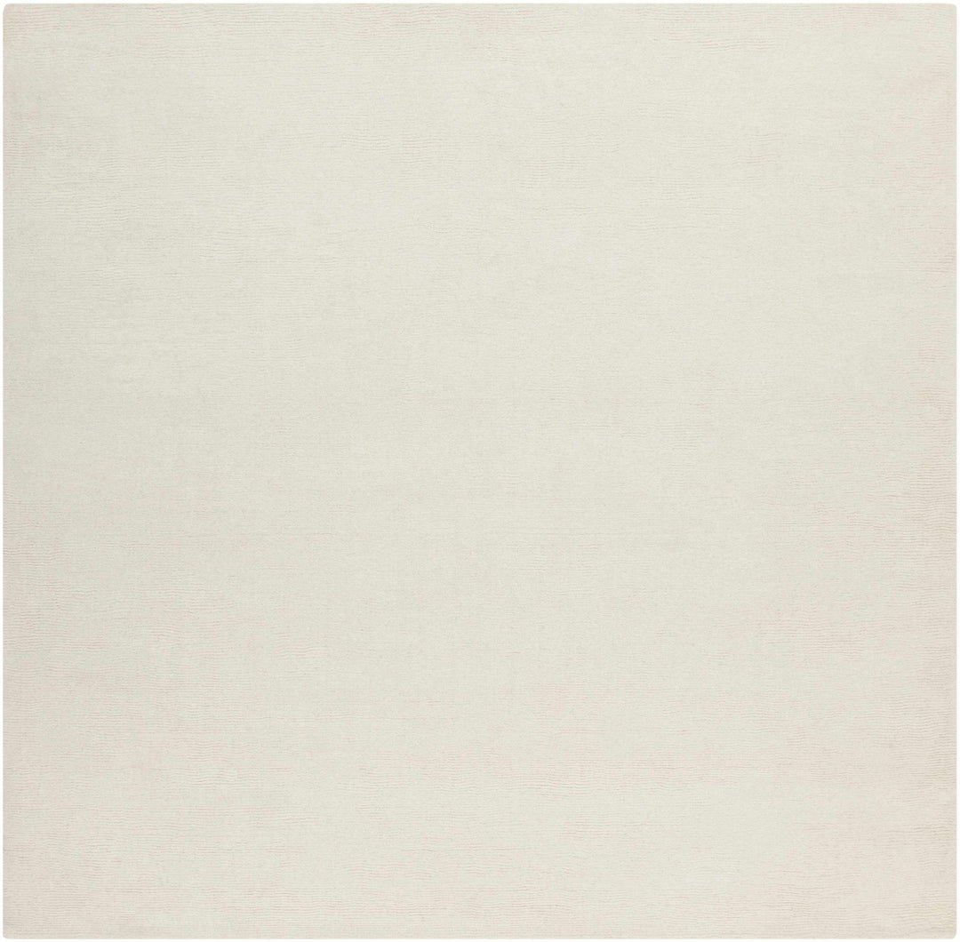 Modern Solid Plain Ivory Hand loomed Multi size Wool Area Rug - The Rug Decor