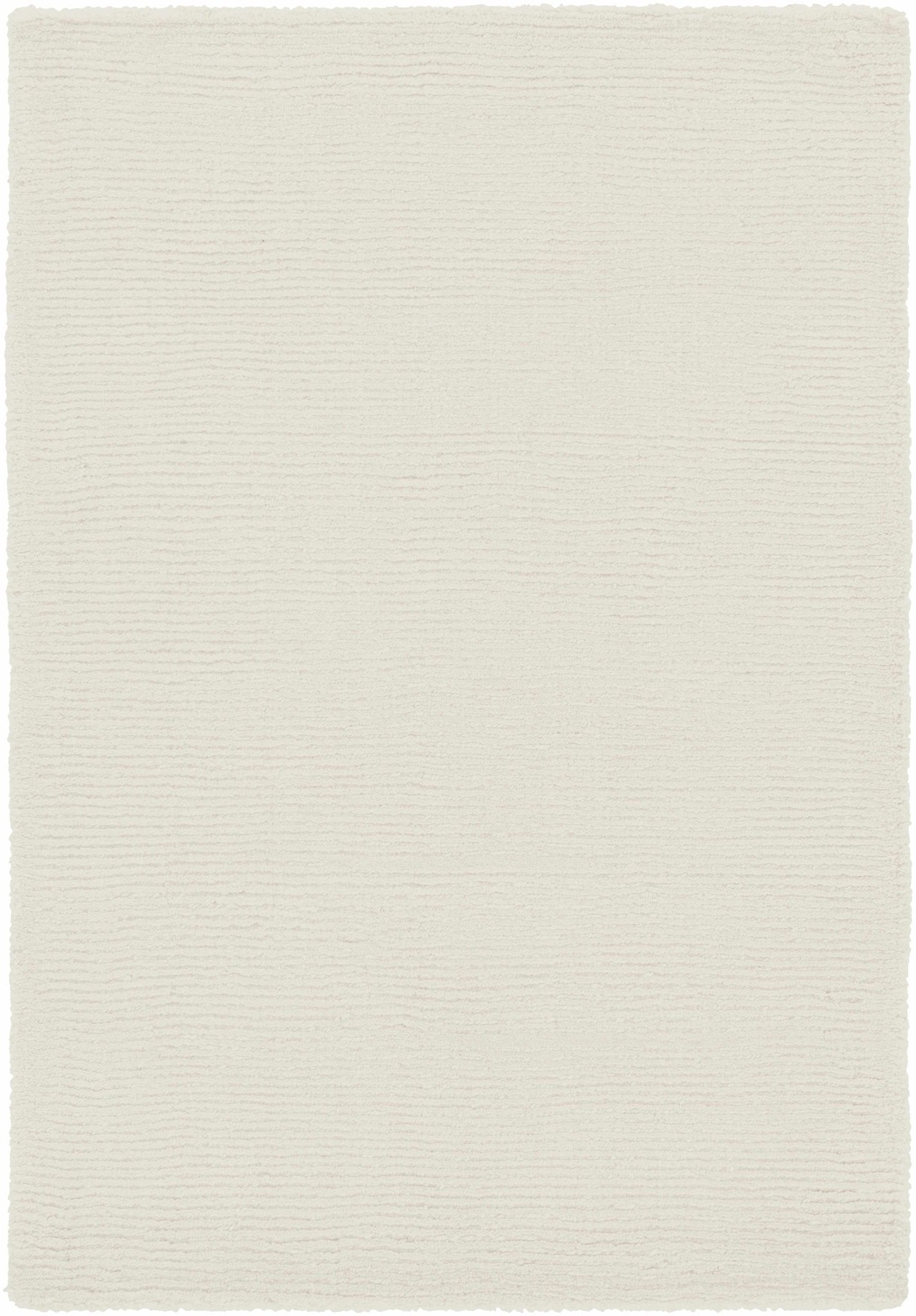 Modern Solid Plain Ivory Hand loomed Multi size Wool Area Rug - The Rug Decor