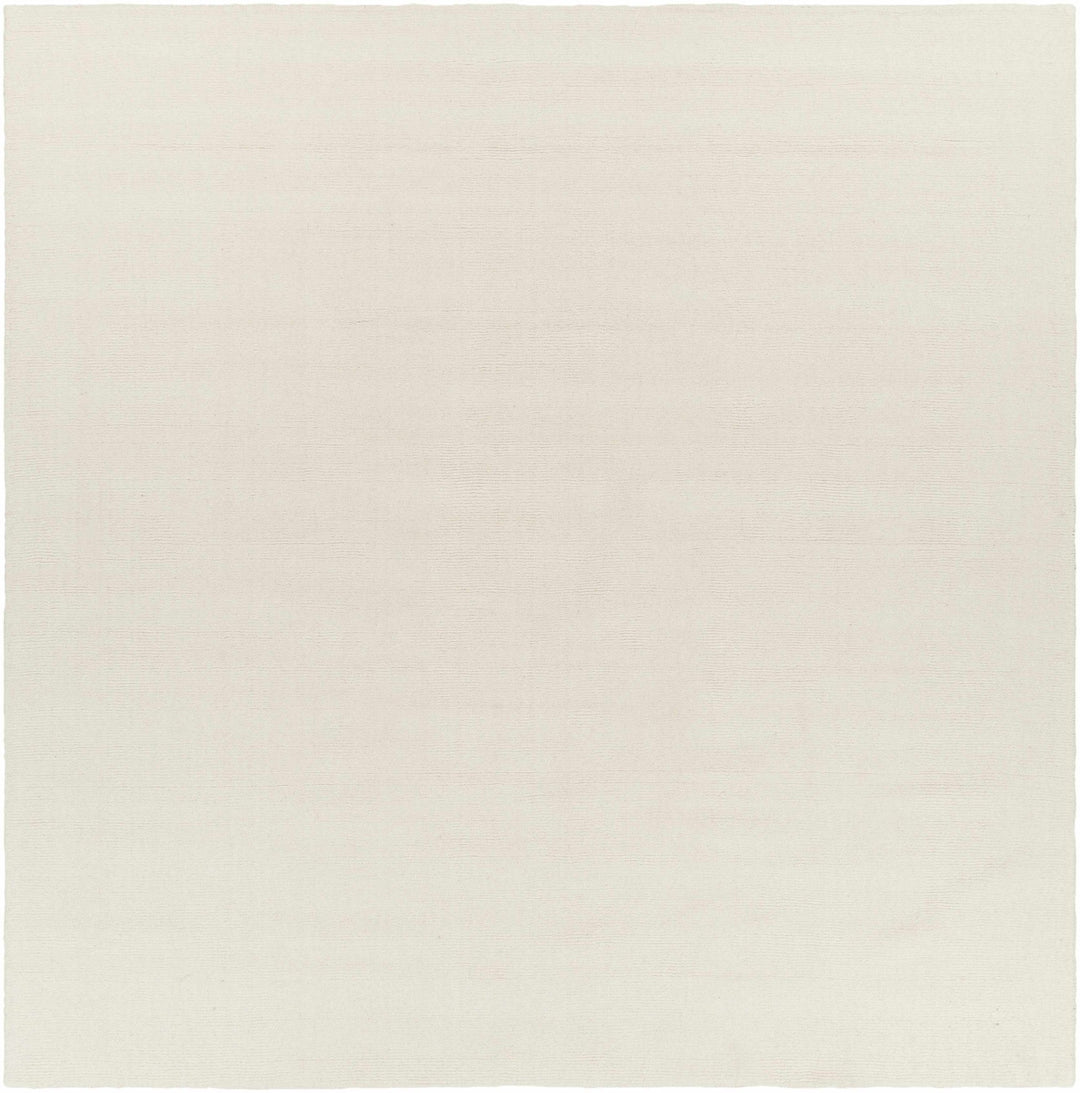 Modern Solid Plain Ivory Hand loomed Multi size Wool Area Rug - The Rug Decor