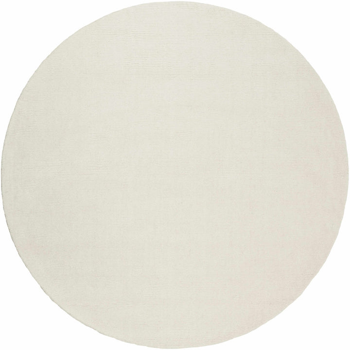 Modern Solid Plain Ivory Hand loomed Multi size Wool Area Rug - The Rug Decor