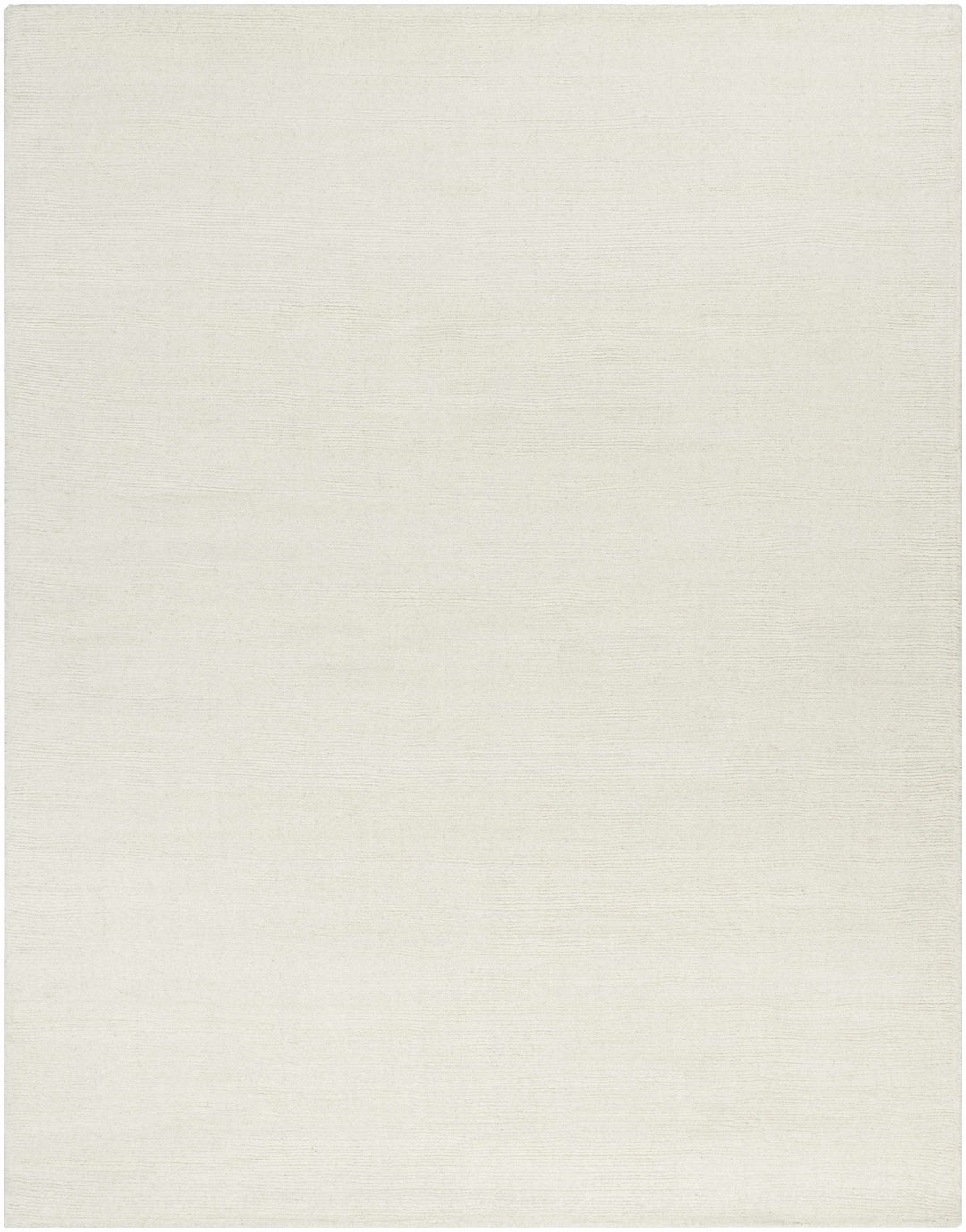 Modern Solid Plain Ivory Hand loomed Multi size Wool Area Rug - The Rug Decor