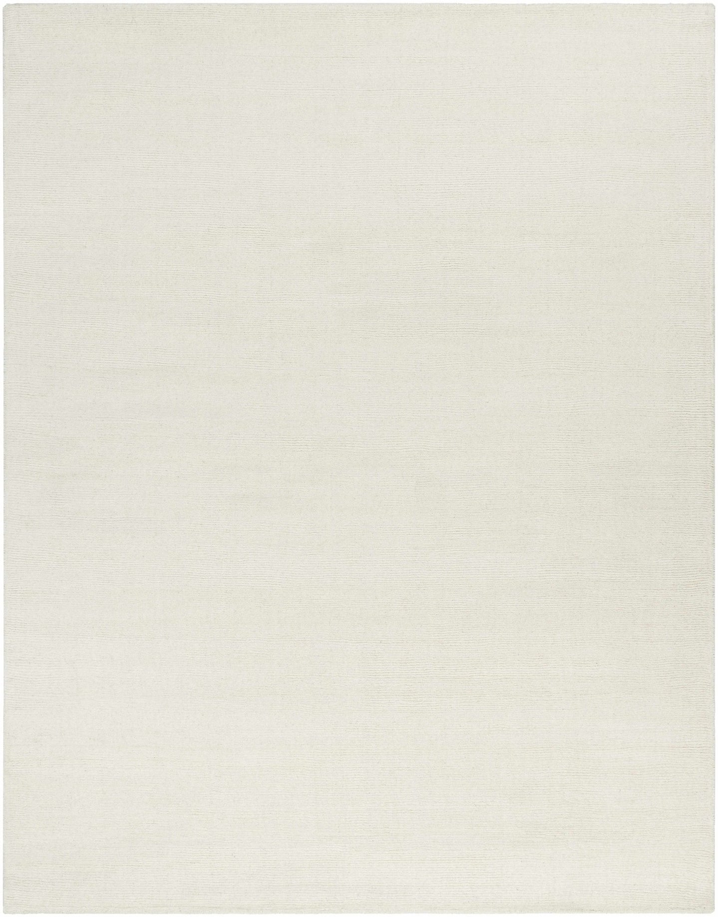 Modern Solid Plain Ivory Hand loomed Multi size Wool Area Rug - The Rug Decor