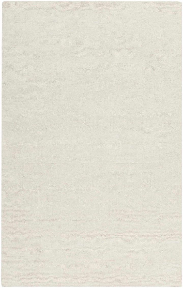 Modern Solid Plain Ivory Hand loomed Multi size Wool Area Rug - The Rug Decor