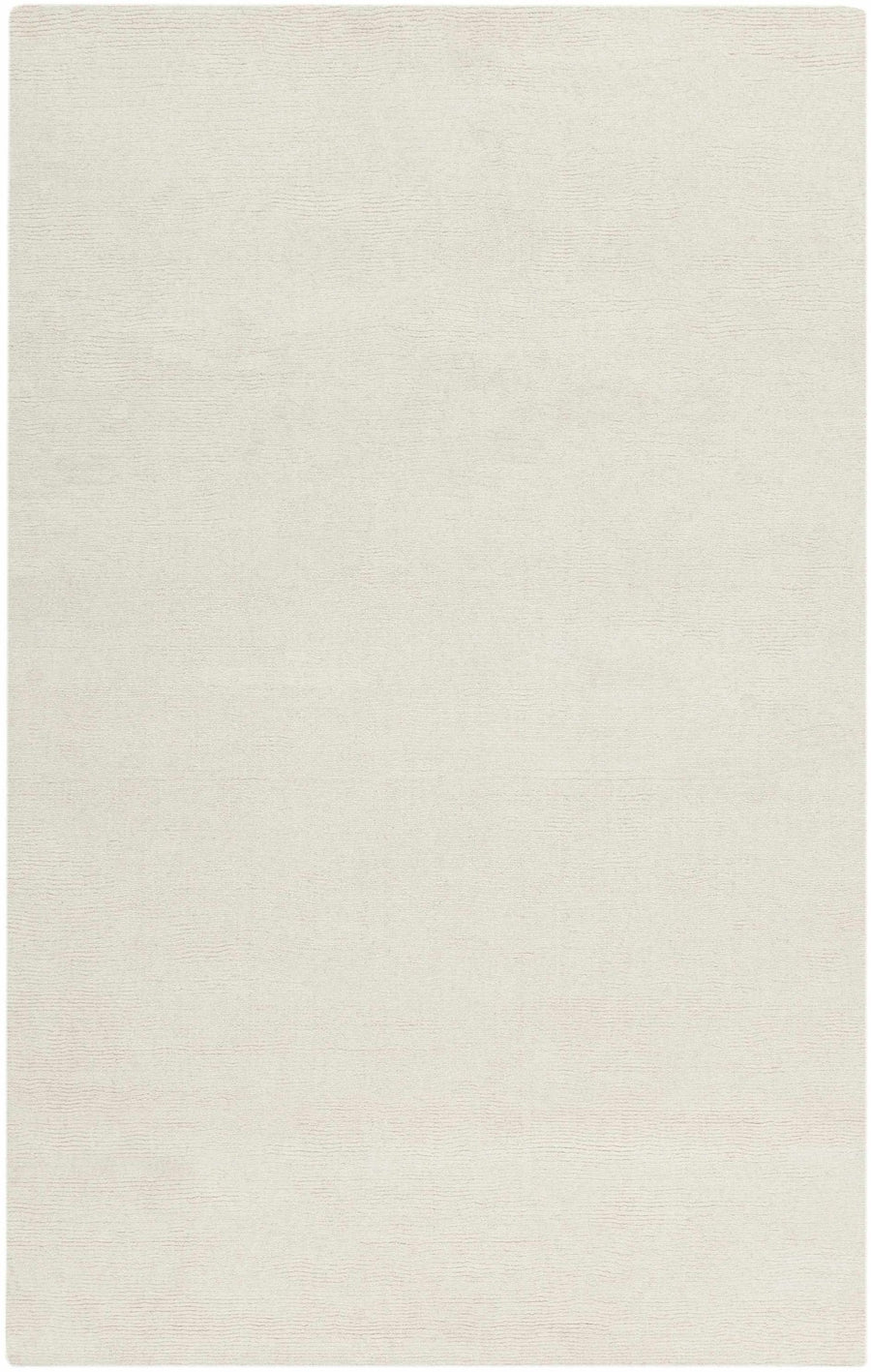 Modern Solid Plain Ivory Hand loomed Multi size Wool Area Rug - The Rug Decor
