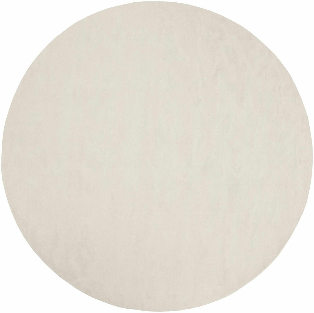 Modern Solid Plain Ivory Hand loomed Multi size Wool Area Rug - The Rug Decor